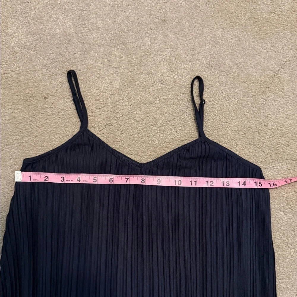 Express Dark Blue Pleated Knit Maxi Dress - Picture 3 of 6